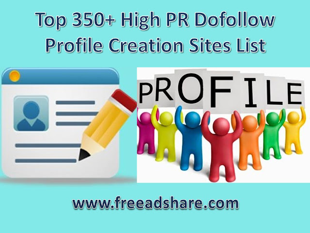 High PR Dofollow Profile Creation Sites List