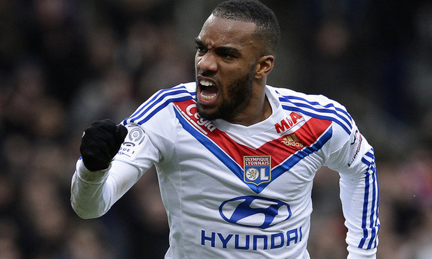 Striker Lyon Alexandre Lacazette Striker Lyon Alexandre Lacazette