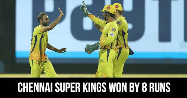 Chennai Super Kings won by 8 runs
