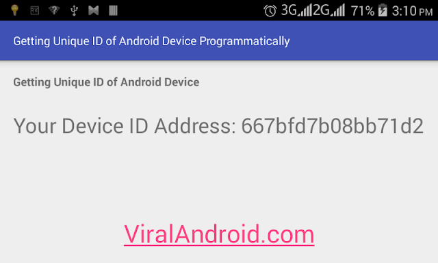 Android Example: How to Get a Unique ID of Android Device