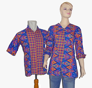 Sarimbit Blus SB-942 Biru Batik sarimbit blus biru