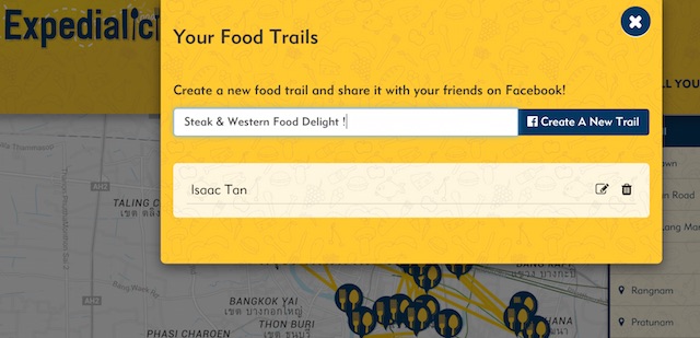 Expedialicious Food Trails creation