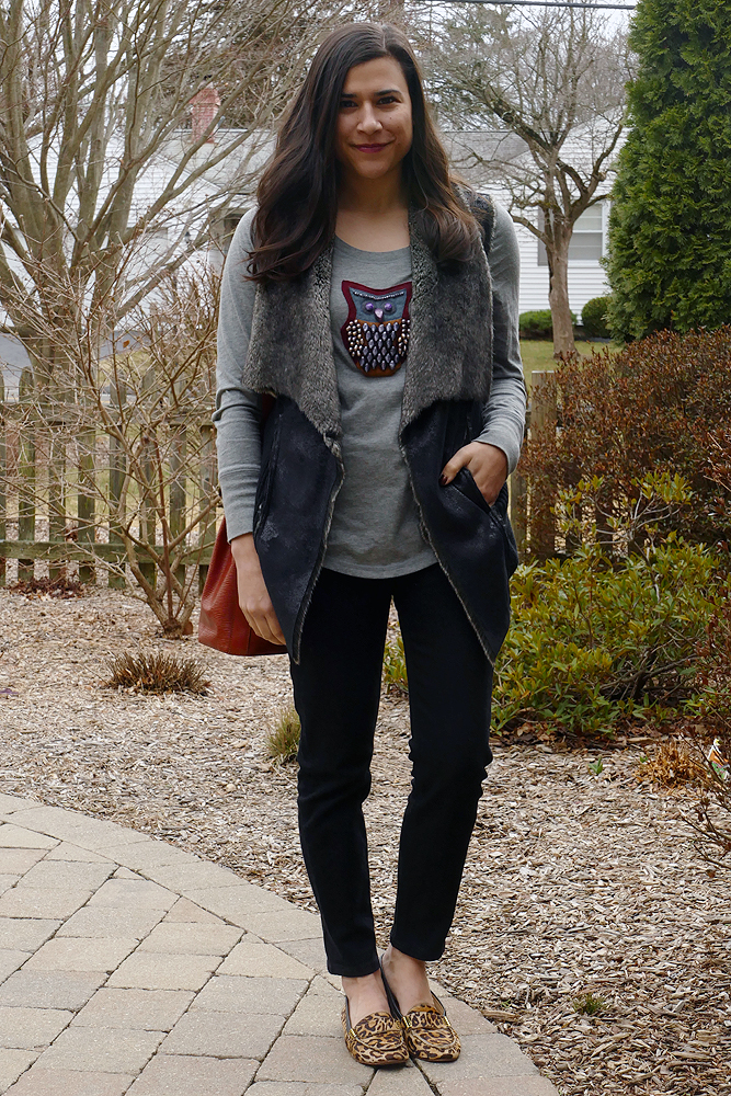 Closet Fashionista: {outfit} Beaded Owl Top Inspired-by Burberry