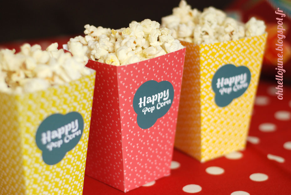 Faire des mini boites à Pop Corn Hello June