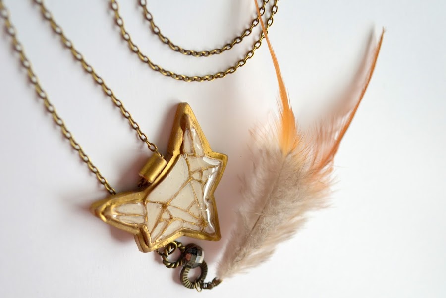 Colgante zorro geométrico