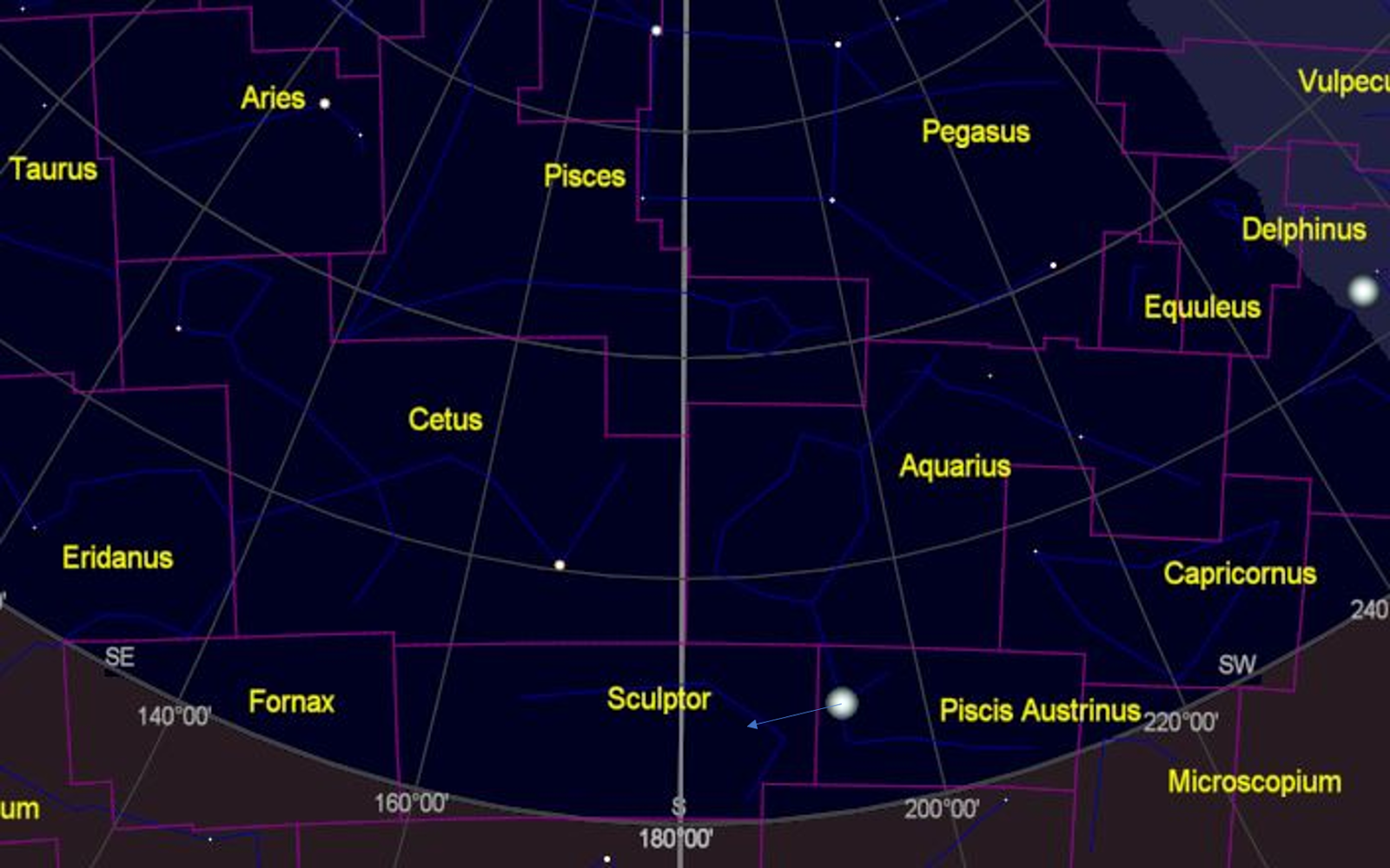 Constellation Profile Sculptor Northern Astronomy