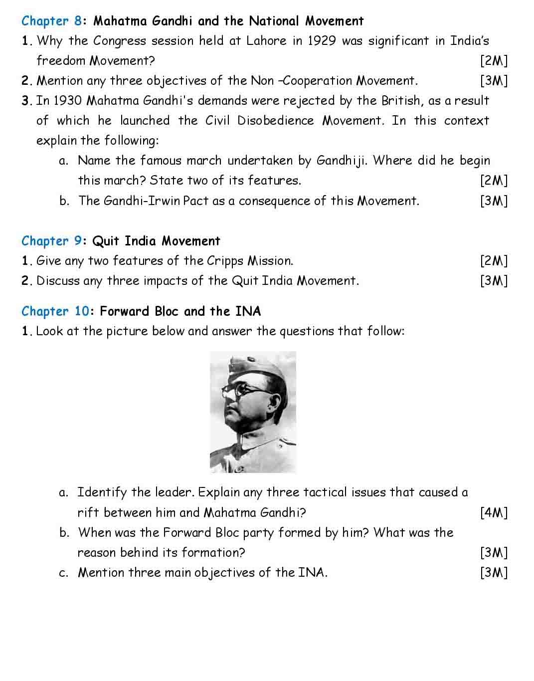 ICSE History & Civics Chapter Wise Important Questions Class 10 ICSE History & Civics Chapter Wise Important Questions Class 10