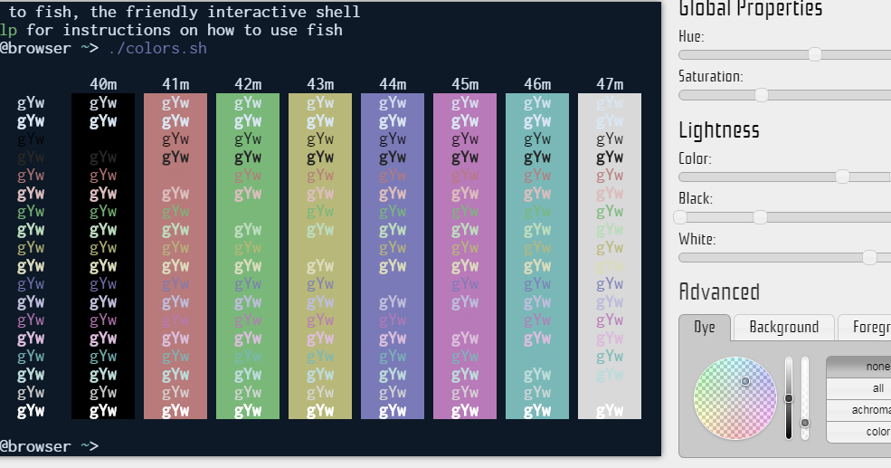 Terminal Color Scheme Putty/Mintty/xterm/aterm/rxvt/urxvt /gnome terminal
