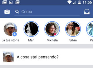 creare Storie Facebook messaggi a scadenza Facebook