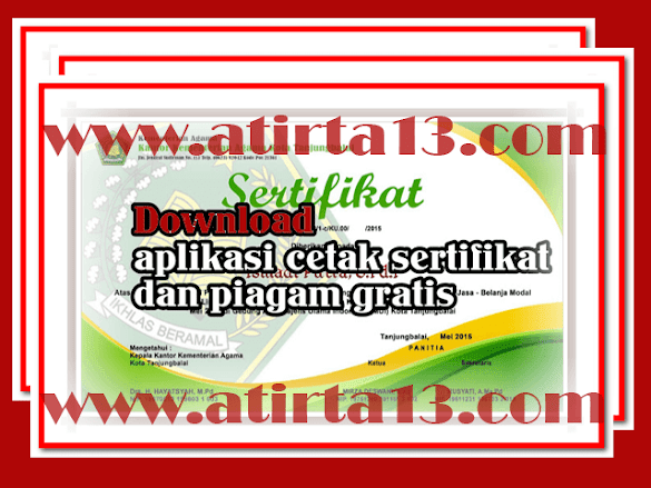 Aplikasi Cetak Akta Piagam Penghargaan Versi Elegan