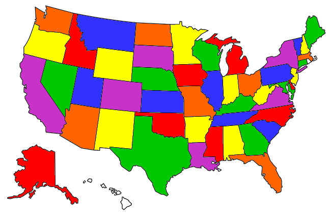 States visited in RV