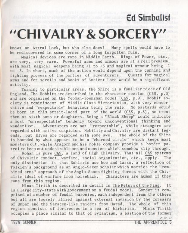 Chivalry & sorcery rpg pdf