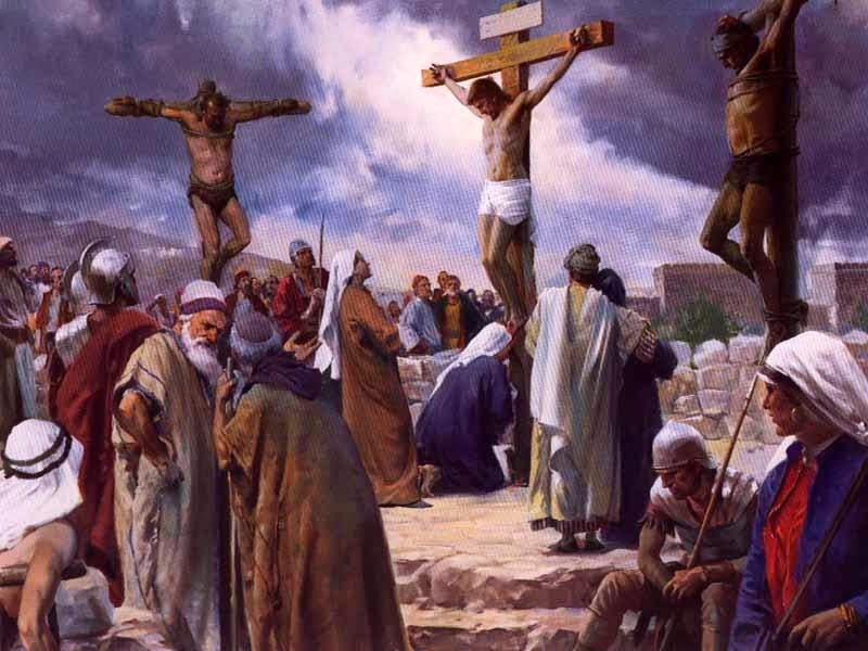 Crônica Dominical 20/04/2014 – Reflexões sobre a essência da Páscoa - Foto: Crucificação com 2 ladrões - Foto do site www.fotodejesus.com.br