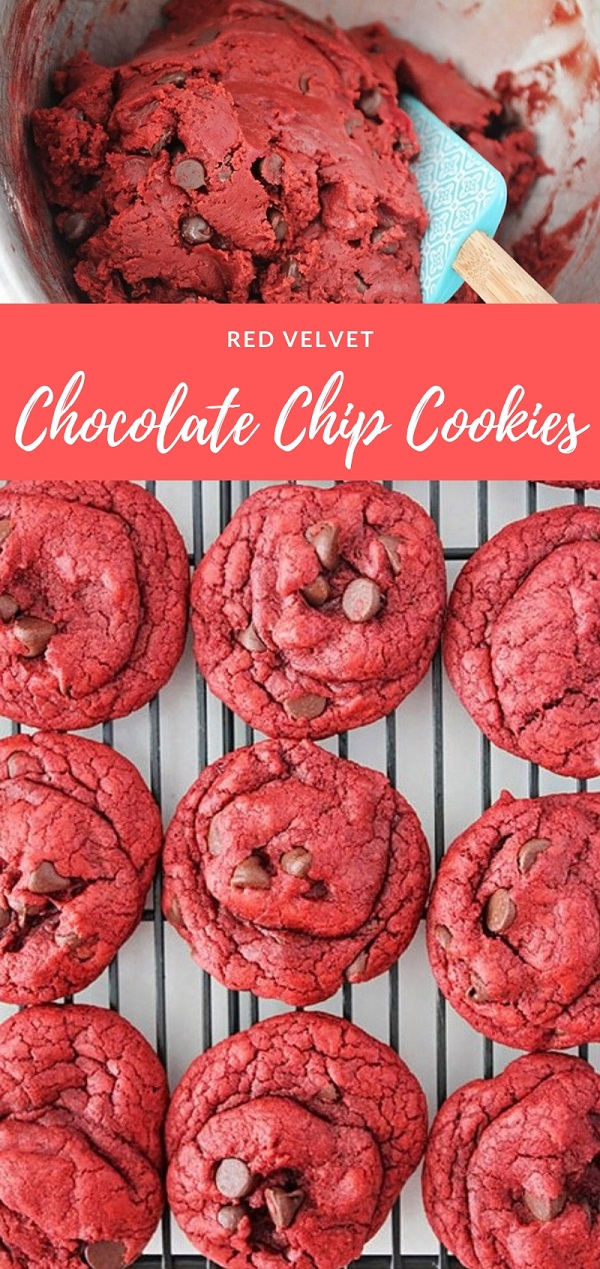 Red Velvet Chocolate Chip Cookies Red Velvet Chocolate Chip Cookies