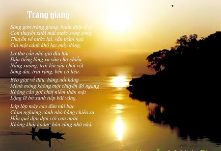 Phân tích bài thơ Tràng Giang - Huy Cận
