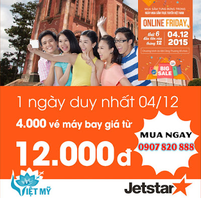 Jetstar khuyến mãi vé cực rẻ 12.000 đồng