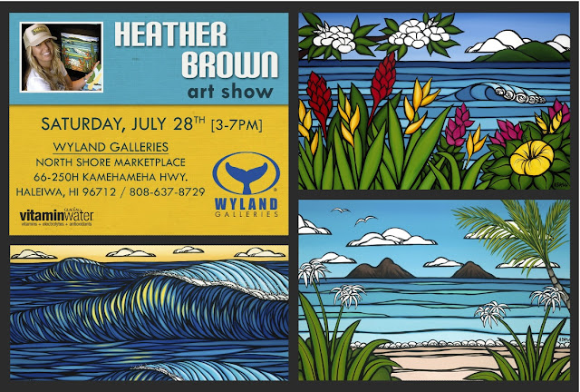 Heather Brown art show Wyland Gallery Haleiwa, North SHore Oahu Hawaii Artist