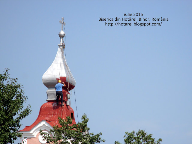 Biserica din Hotarel, Bihor, Romania iulie 2015 ; satul Hotarel comuna Lunca judetul Bihor Romania