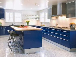 blue cabinets for kitchen