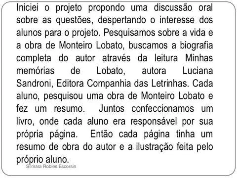 Projeto Monteiro Lobato