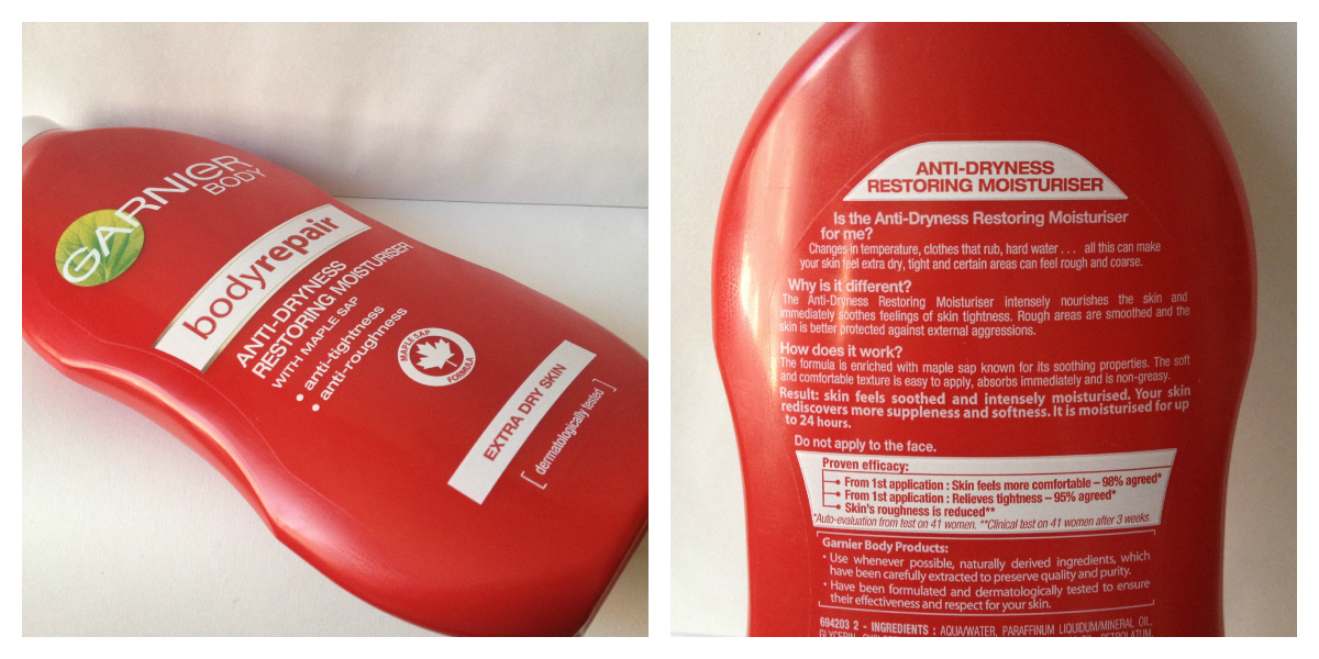 *beautifully superfluous* REVIEW GARNIER BODY REPAIR ANTIDRYNESS