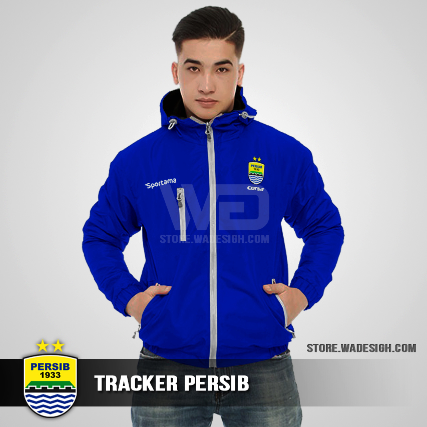 Jaket Tracker Waterproof Persib Bandung