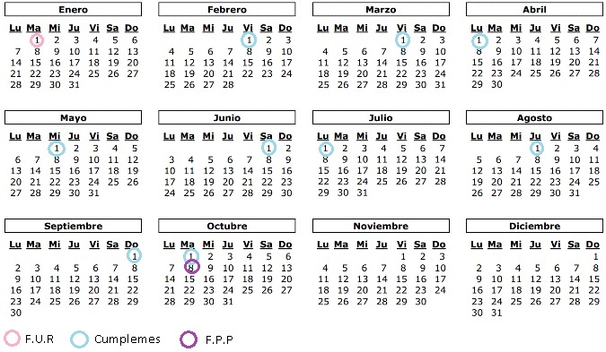 8 semanas y 5 dias cuantos meses son
