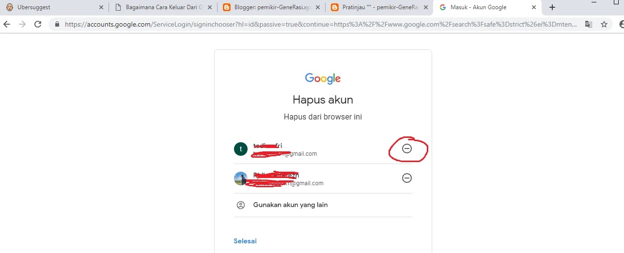 cara mengeluarkan akun gmail dari hp pc