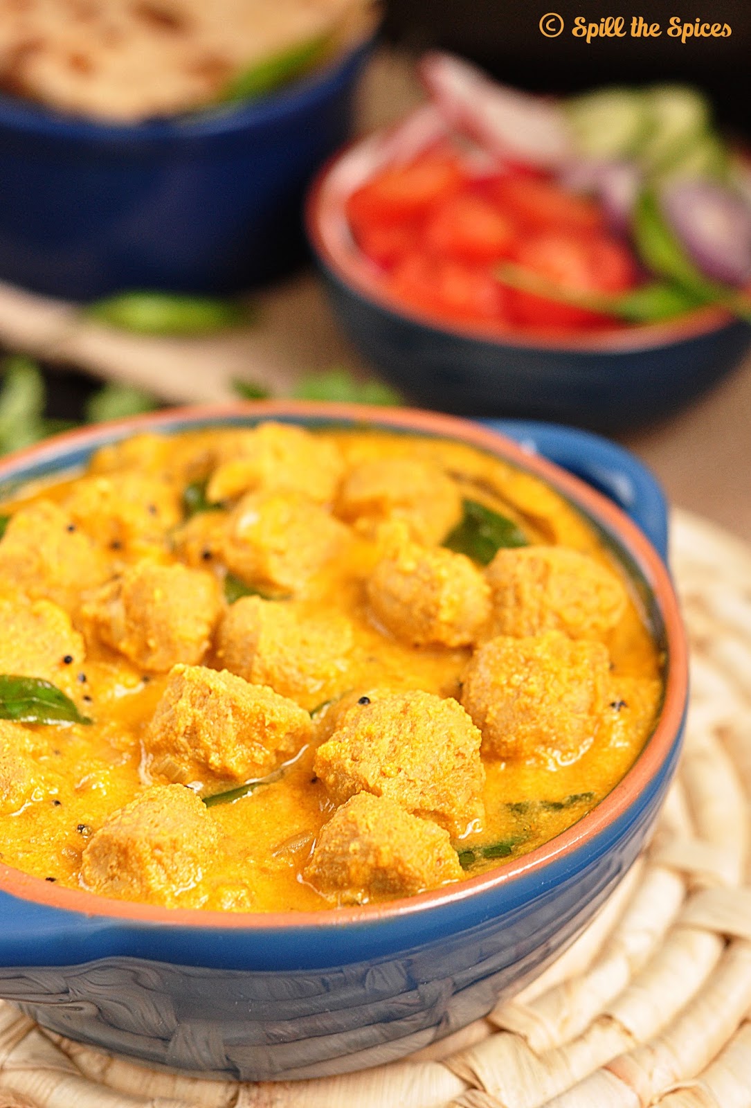 Soya Chunks Kurma Spill the Spices