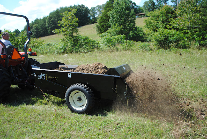 Adventures on Zephyr Hill Farm Our ABI Classic Manure Spreader in Action