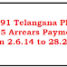 GO 91 Telangana PRC 2015 Arrears Payment from 2.6.14 to 28.2.15