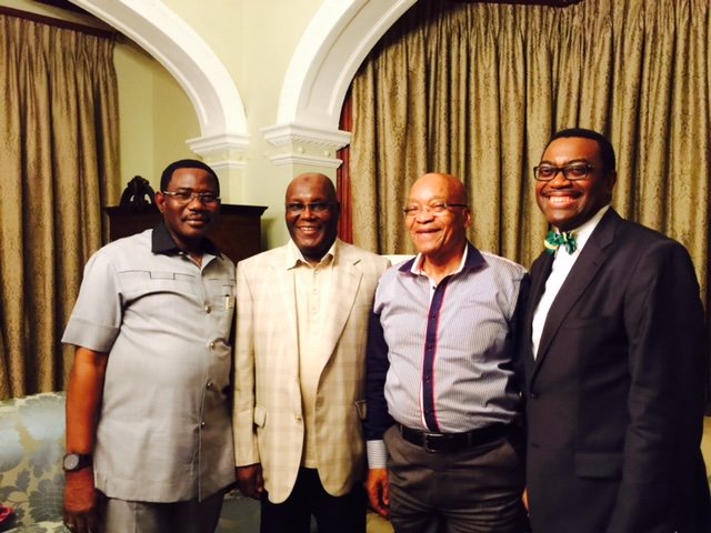Atiku, Pres Zuma and Akinwumi A. Adesina