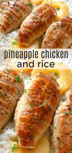 Pineapple Chicken and Rice | Pineapple Chicken and Rice Dinner Recipe. Tender chicken cooked in a sweet pineapple honey Dijon sauce and served over rice. | #pineapple #chicken #rice Pineapple Chicken and Rice