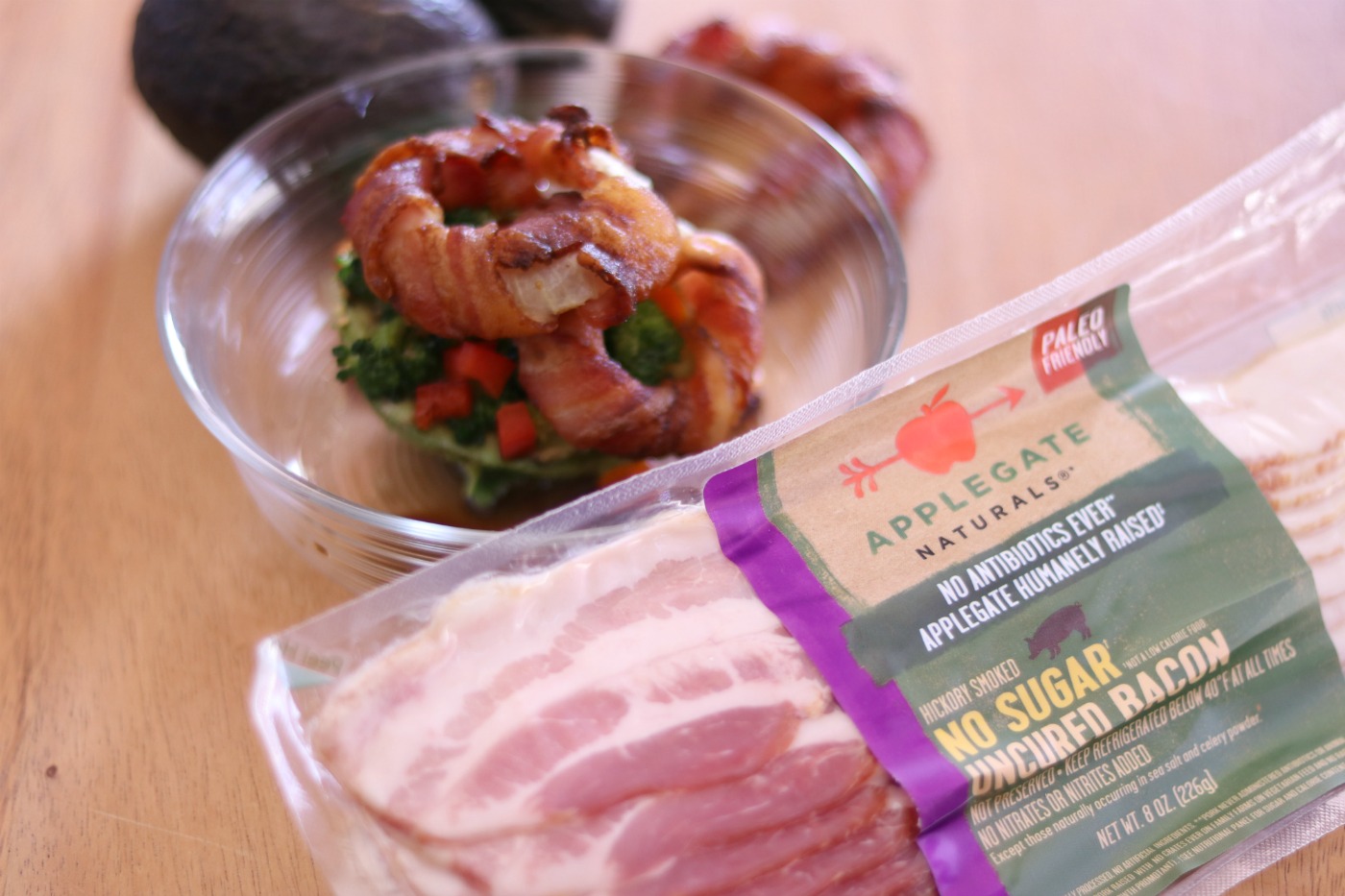 Lunchbox Dad Whole30 Applegate Bacon Wrapped Onion Ring Avocados