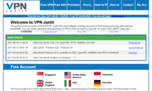 Cara buat akun premium SSH/VPN gratis di situs VpnJantit Terbaru