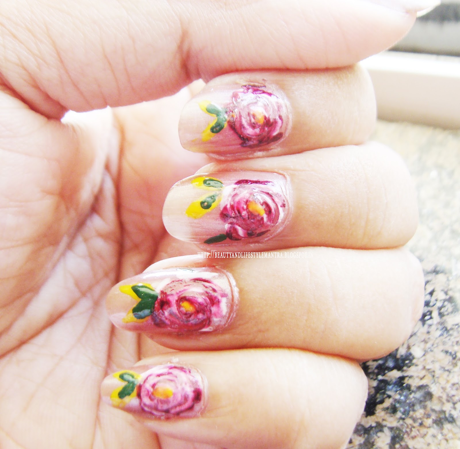 Roses Nail Art