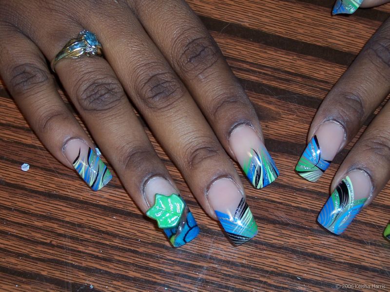 Cool African American Manicures by Brooklyn nail tech Keisha Harris in