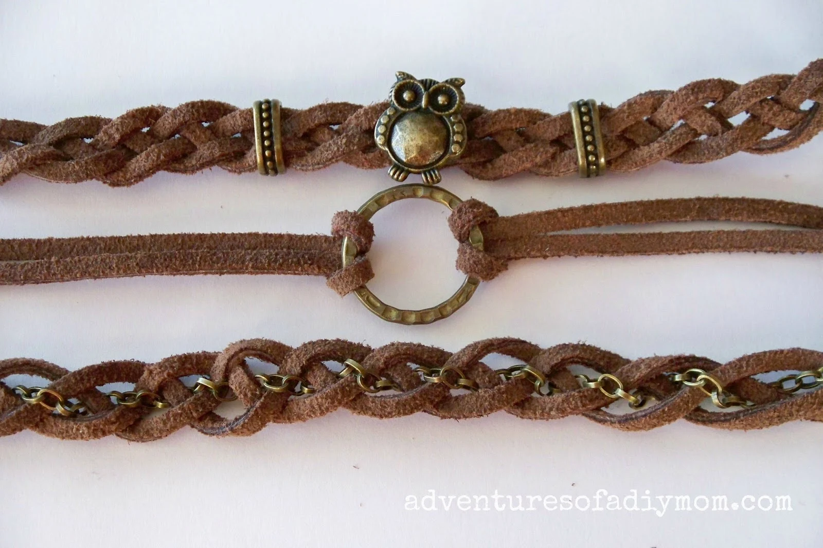 How to Make Braided Leather Stacked Bracelets