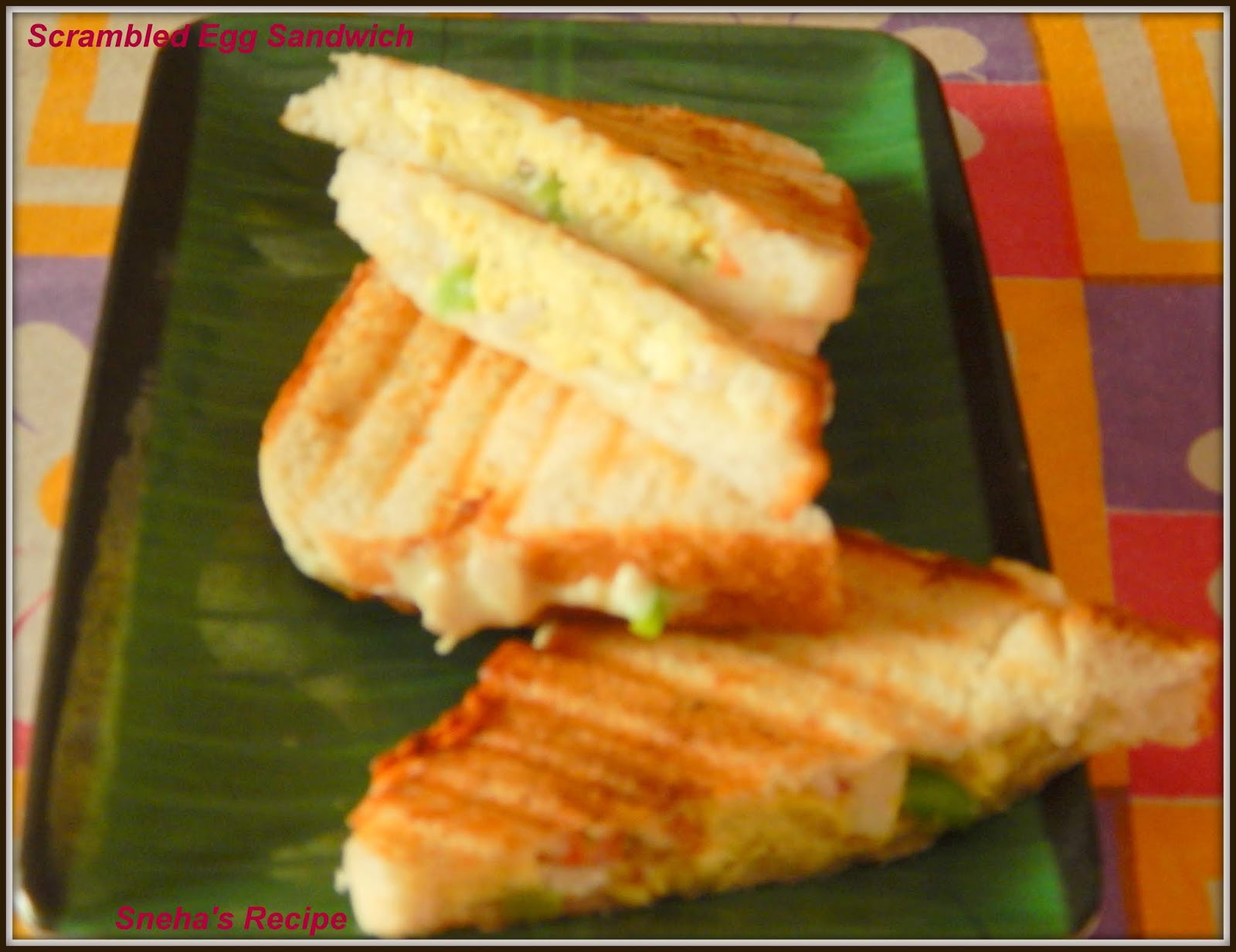 Scrambled Egg Sandwich#Foodieextravaganza - Sneha's Recipe