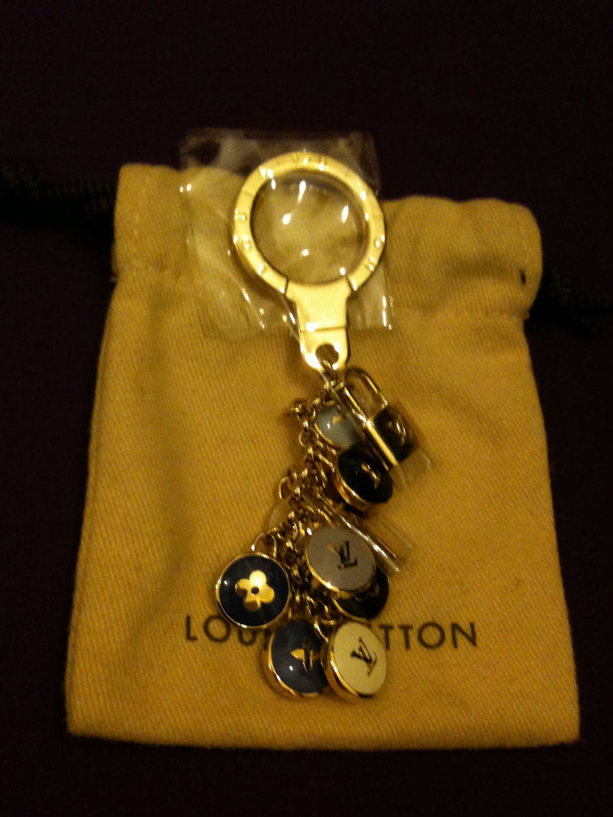 My Luxe Love: Rare Louis Vuitton Damier Azur Pastilles Keychain Bag Charm
