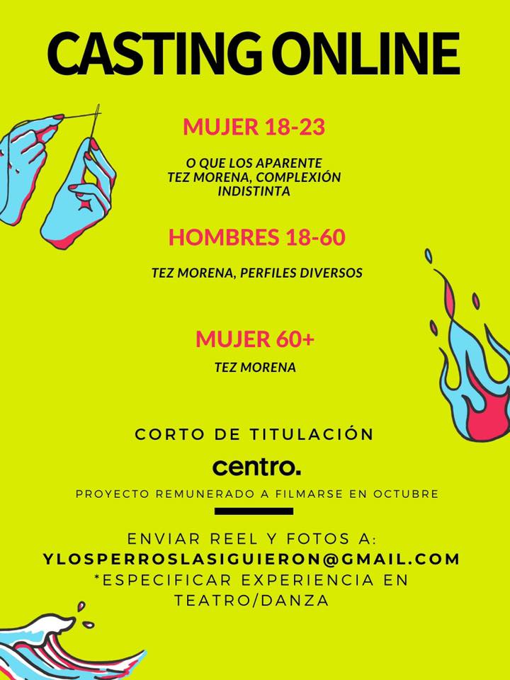 CASTING ONLINE Se buscan hombres y mujeres de 18 a 60 años / México