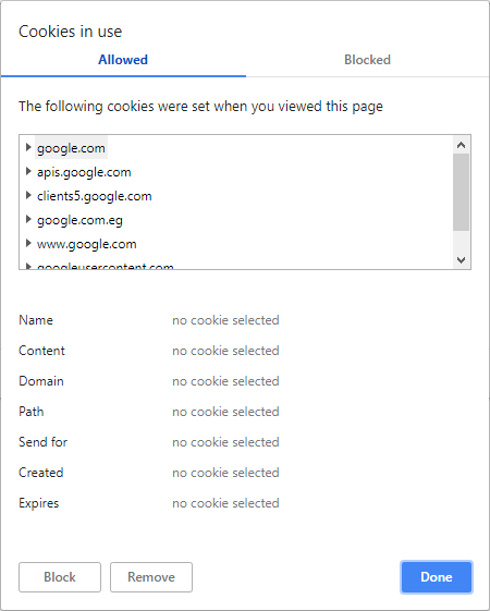 Manage Web Cookies of Google Chrome & FireFox & Opera
