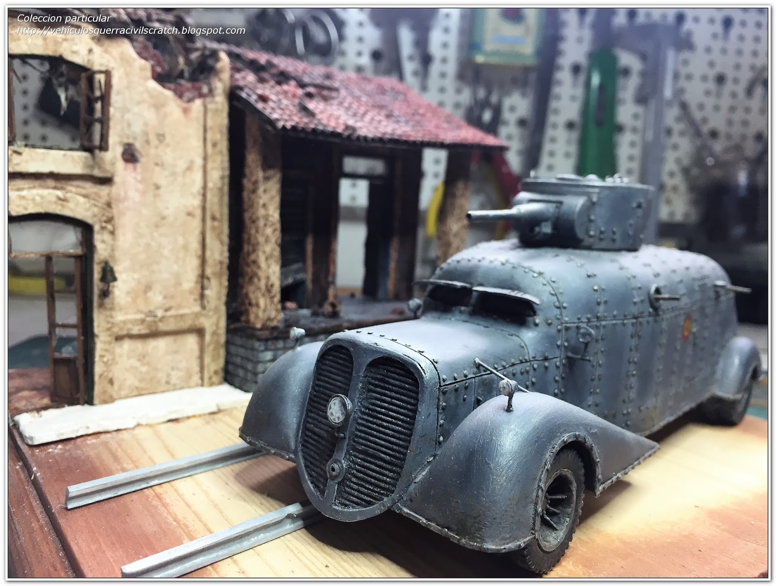 Maquetas en scratch de la guerra civil española. BLINDADO HISPANO