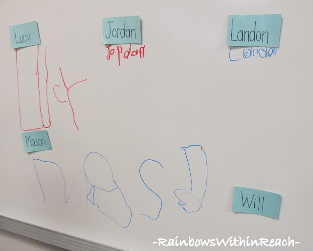 photo of: Wipe-off Dry Erase Board for Morning "Sign-In" System in Preschool
