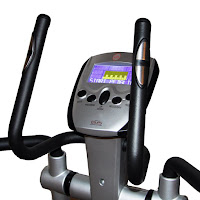 LCD console displays time, distance, speed, calories & pulse on Body Power Deluxe 3 in 1 Trio Trainer