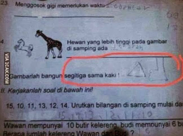 awaban Soal yang Kocak Ini Bisa Bikin Kamu Ngakak awaban Soal yang Kocak Ini Bisa Bikin Kamu Ngakak
