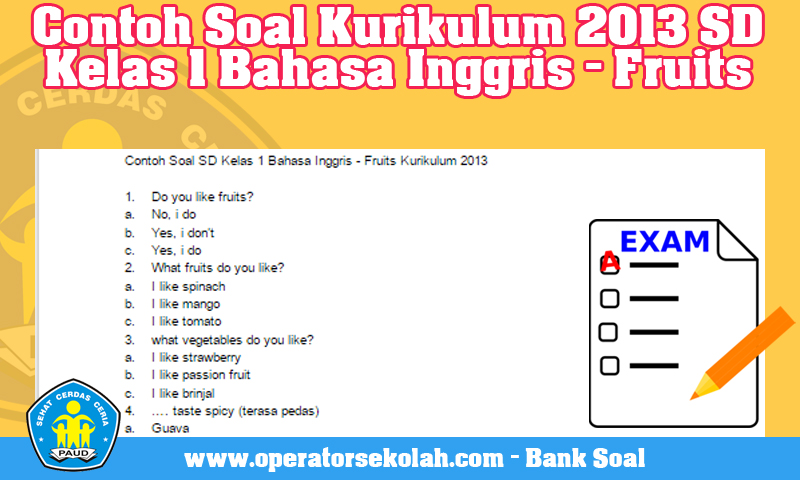 Contoh soal kurikulum 2013 kelas 4