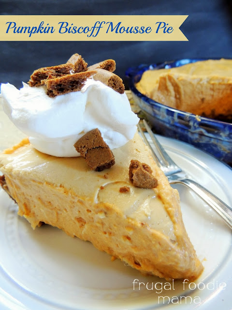This Pumpkin Biscoff Mousse Pie is not your typical Thanksgiving pumpkin pie! So rich and creamy and decadent... your guests will think you spent all day making this no-bake pie!