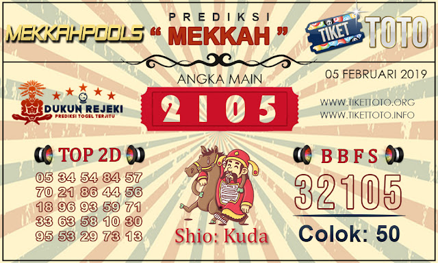Prediksi Togel MEKKAH TIKETTOTO 05 FEBRUARI 2019