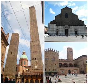 Atrações principais de Bologna - Torres Asinelli e Garisenda, Catedral e Palazzo Re Enzo na região da Piazza Maggiore